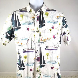 CROOKS & CASTLES White Size M - Shark Sailboat